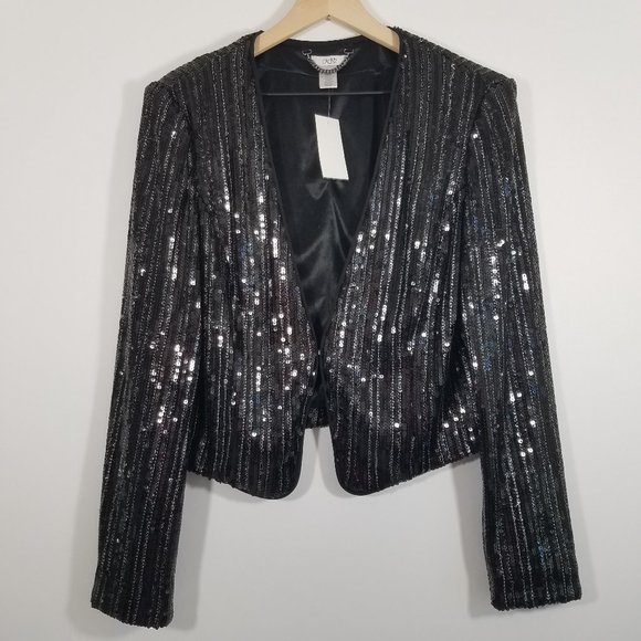 Cache Jackets & Blazers - NWT Cache Sequins Blazer Size L
